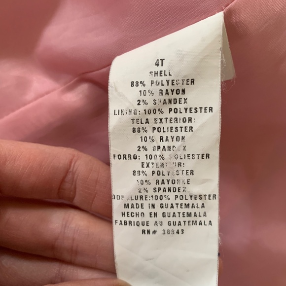 Rothschild Toddler Girls Pink Wool Peacoat Dress Coat 4T - Picture 4 of 5